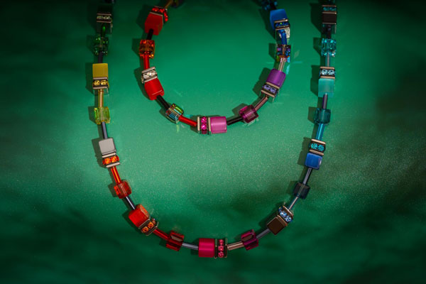 Coeur de Lion GeoCube Multicolor Rainbow Halskette & Armkette - 02