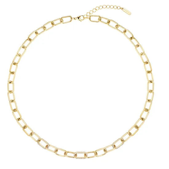 BERING Arctic Symphony Halskette Edelstahl goldfarben mit Zirkonias 450-27-450