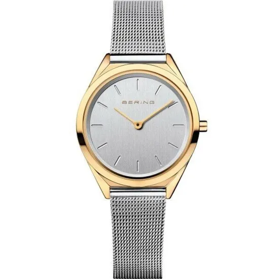 BERING Armbanduhr bicolor mit Edelstahl-Milanaiseband 31 mm 17031-010