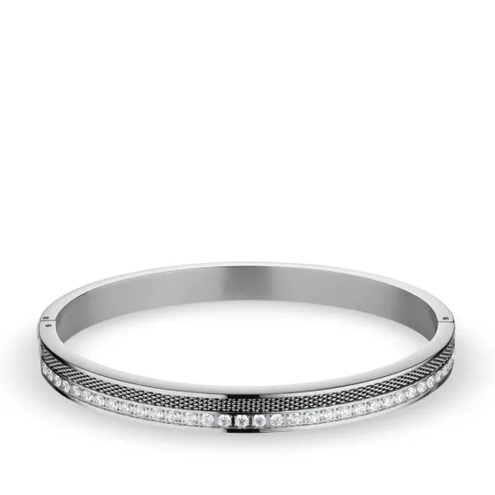 BERING Armreif Arctic Symphony Edelstahl mit Zirkonias 17 cm 628-1111-170