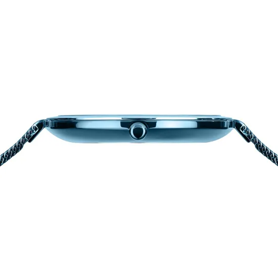 BERING Charity Damenuhr blau glänzend mit goldfarbenen Akzenten 18132-Charity1