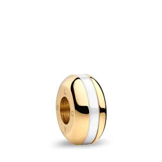 BERING Charm Edelstahl IP gold weißer Keramikeinsatz Lovely-1