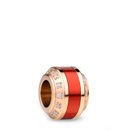 BERING Charm Edelstahl IP rosegold Keramik rot Zirkonia Joy-2