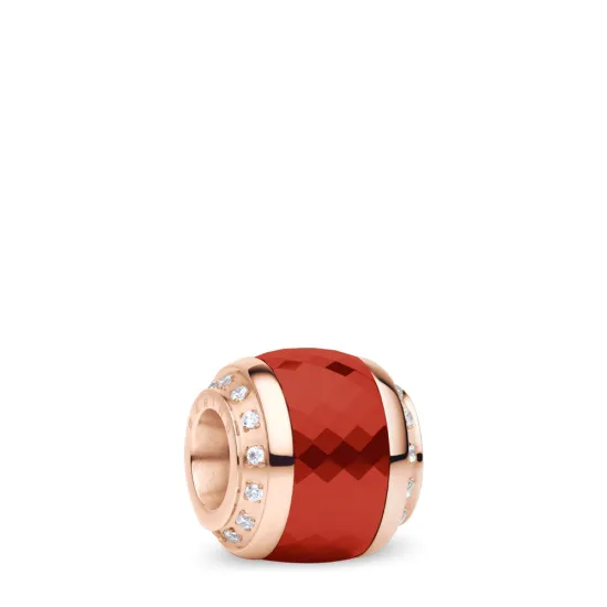BERING Charm Edelstahl rosegoldfarben mit Einsatz rot I Love You-1 Arctic Symphony