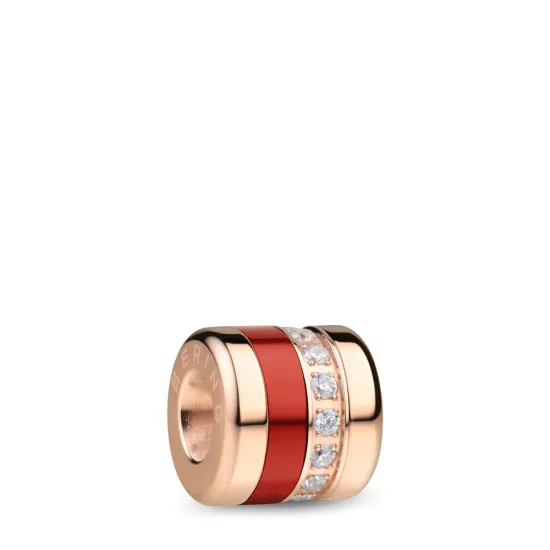 BERING Charm Edelstahl rosegoldfarben mit Keramik Einsatz rot Soulmate-2