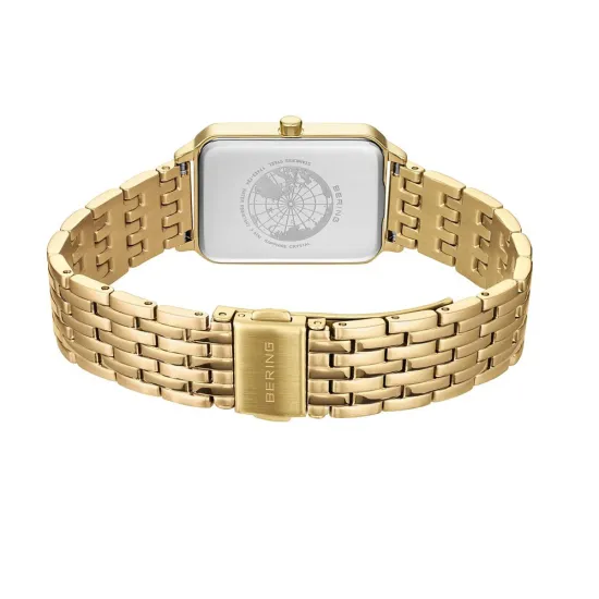 BERING Classic Damenuhr goldfarben eckig 17423-734