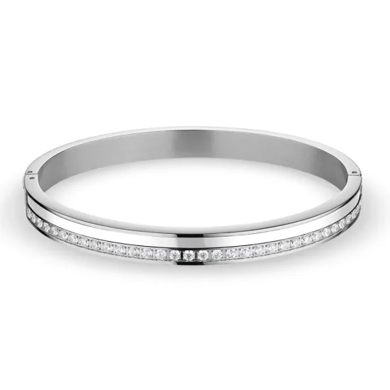 BERING Edelstahl Emaille Armreif Arctic Symphony silberfarben 27-1127-170