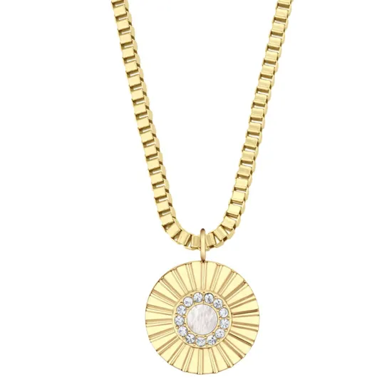 BERING Halskette Edelstahl goldfarben mit Anhänger Sonne 45 cm 465-259-450