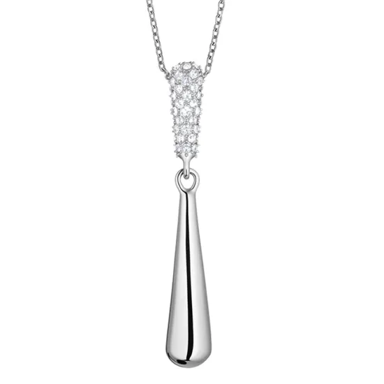 BERING Halskette Edelstahl silberfarben mit Tropfenanhänger 50 cm 454-17-500