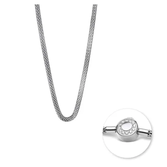 BERING Halskette Milanaise Arctic Symphony silberfarben mit Zirkonia 60cm