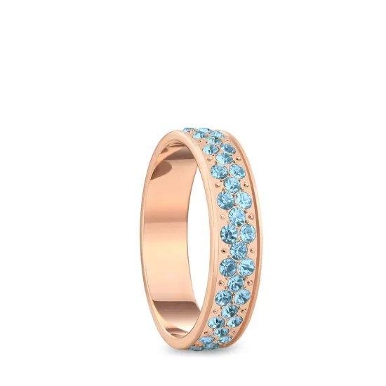 BERING Innenring breit artic blue Zirkonia rosegoldfarben beschichtet Gr. 60 567-38-72