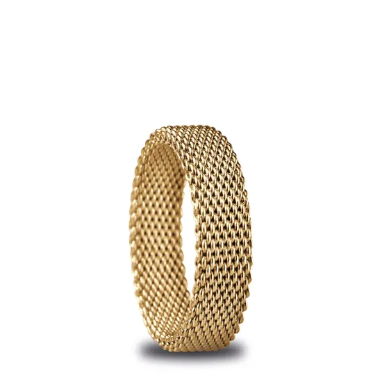 BERING Innenring breit Edelstahl Milanaise goldfarben Gr. 68 551-20-102