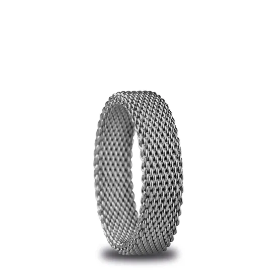 BERING Innenring breit Edelstahl Milanaise grau beschichtet Gr. 60 551-80-72