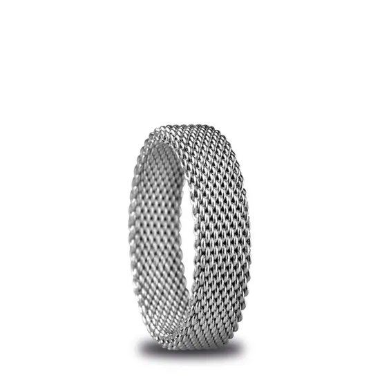 BERING Innenring breit Edelstahl Milanaise silberfarben Gr. 70 551-10-112