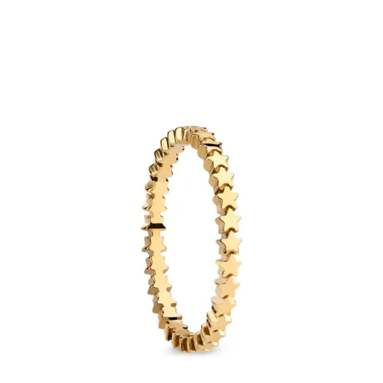 BERING Innenring schmal Edelstahl goldfarben Sterne glänzend Gr. 63 581-20-81