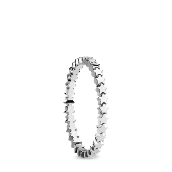BERING Innenring schmal Edelstahl silberfarben Sterne Gr. 68 581-10-101