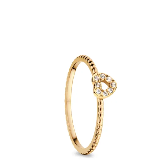 BERING Innenring ultra schmal Edelstahl goldfarben Herz Gr. 65 562-24-90