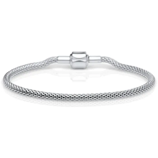 BERING Milanaise Armband Arctic Symphony silberfarben 19 cm