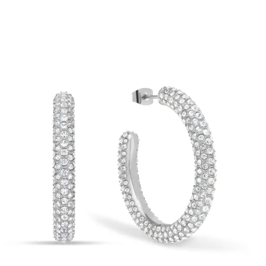 BERING Ohrringe Creole Arctic Symphony Edelstahl silberfarben mit Zirkonias 743-17-05