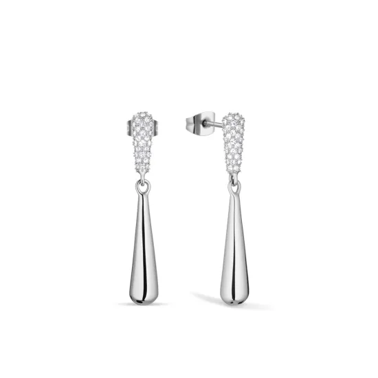 BERING Ohrstecker Arctic Pave hängend silberfarben glänzend 754-17-05