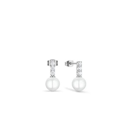 BERING Ohrstecker Arctic Pearls hängend silberfarben glänzend 756-17-05