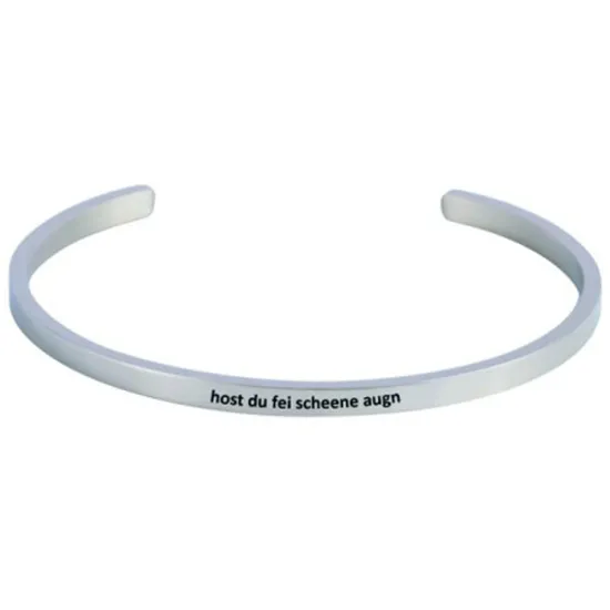 Blumenkind Armreif Bayernreif mit der Gravur host du fei scheene augn