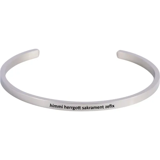 Blumenkind Armreif mit der Gravur himmi herrgott sakrament zefix