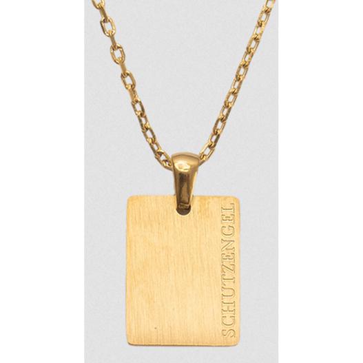 blumenkind Halskette mit der Gravur Schutzengel Edelstahl goldfarben mattiert BN01BGO