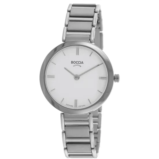 Boccia Damenuhr Titan mit weißem Zifferblatt 3289-01