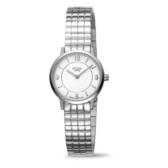 Boccia Damenuhr Titan Saphirglas Ziffernblatt weiss 3371-03
