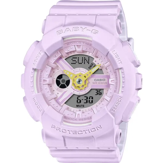 Casio Baby-G Armbanduhr analog digital Resin lila gelb BA-110AH-6AER