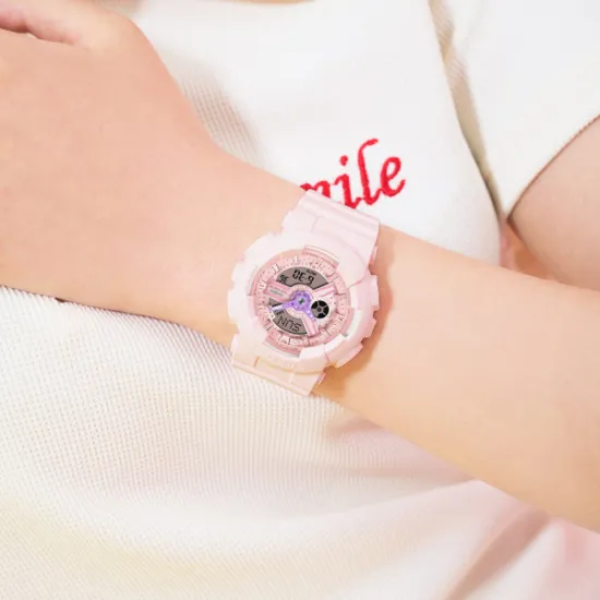Casio Baby-G Armbanduhr analog digital Resin rosa lila BA-110AH-4AER