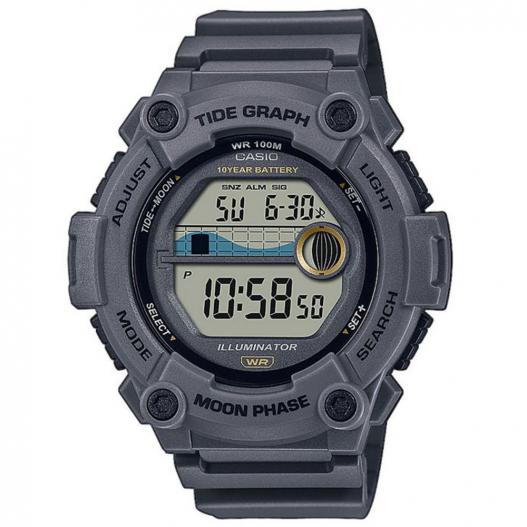 Casio Collection Armbanduhr digital grau Mondphasenanzeige Kunststoff WS-1300H-8AVEF