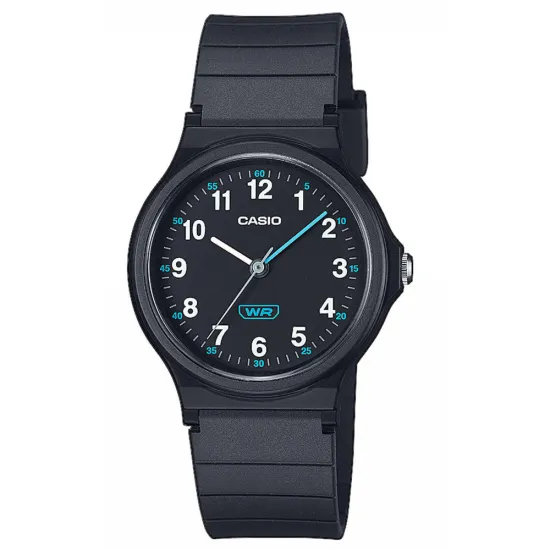 Casio Collection Armbanduhr mit Resinband schwarz blau LQ-24B-1BEF