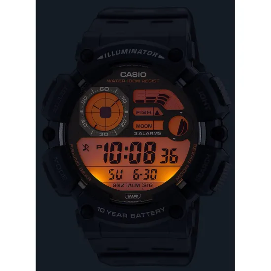 Casio Collection Digitaluhr Armbanduhr mit Resinband grün WS-1500H-3BVEF