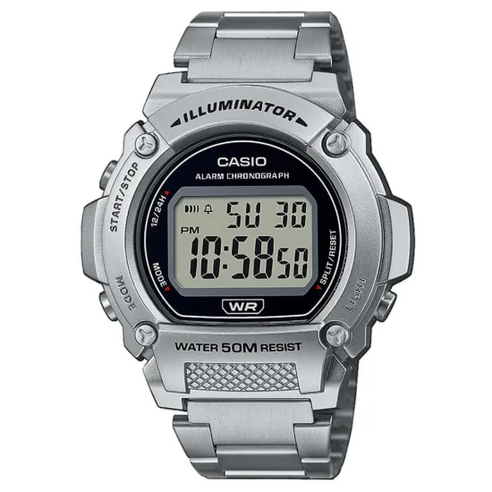 Casio Collection Herrenuhr Armbanduhr digital Edelstahl W-219HD-1AVEF