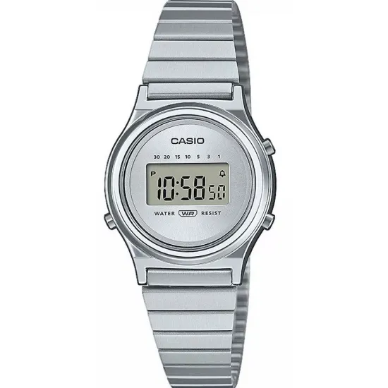 Casio Damen Armbanduhr digital Retro silberfarben LA700WE-7AEF