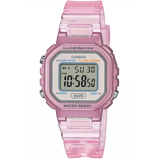 Casio Damenuhr digital transparent rosa LA-20WHS-4AEF