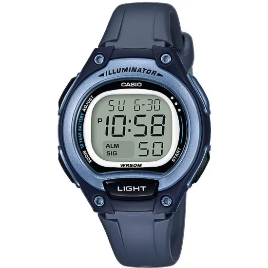 Casio Armbanduhr Digitaluhr aus Kunststoff blau LW-203-2AVEF