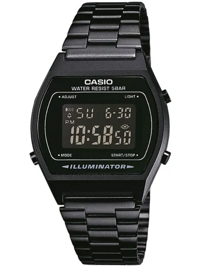 CASIO Digitaluhr Retro Design full black ip schwarz B640WB-1BEF