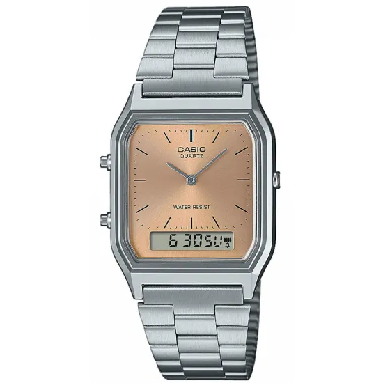 Casio Edgy Collection Armbanduhr analog digital silberfarben kupferfarben AQ-230A-4AMQYES
