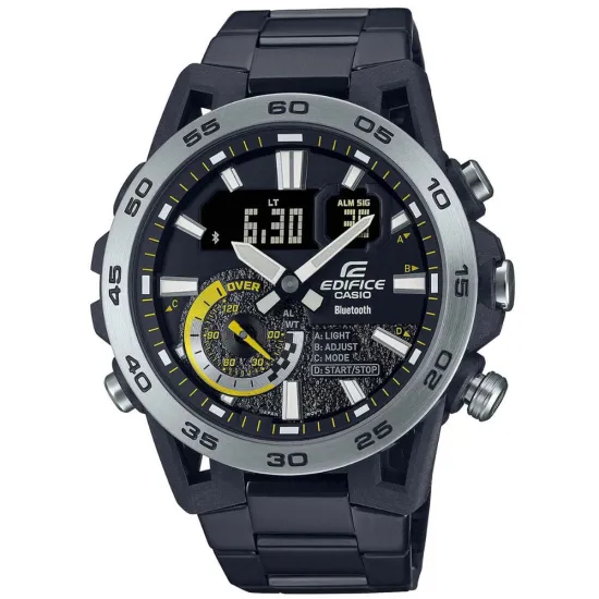Casio Edifice Classic Herrenuhr analog digital Edelstahl schwarz EFB-710D-7AVUEF