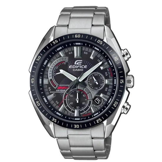 Casio Edifice Herrenuhr analog mit Edelstahlarmband EFR-570DB-1AVUEF