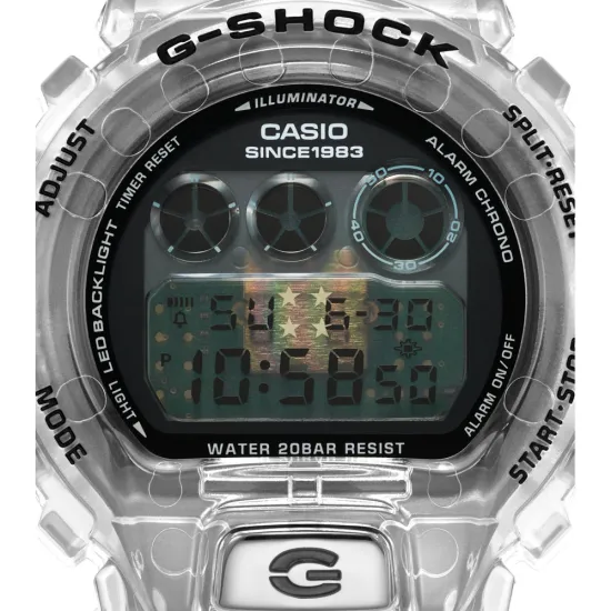 Casio G-Shock 40th Anniversary Clear Remix Armbanduhr digital transparent DW-6940RX-7ER