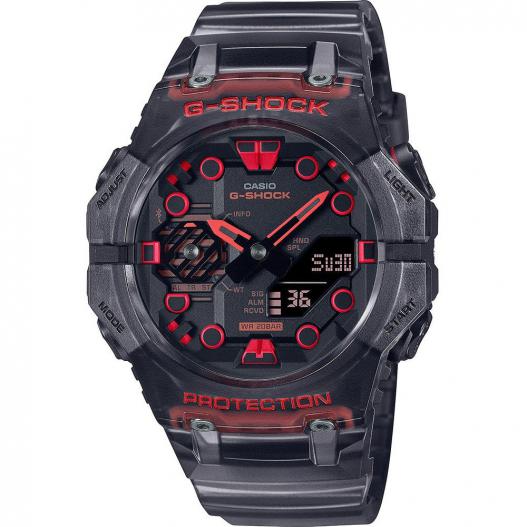 Casio G-SHOCK Armbanduhr Bluetooth analog digital schwarz rot GA-B001G-1AER