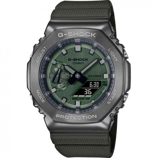 Casio G-Shock Armbanduhr Metal Covered Classic Style khaki GM-2100B-3AER