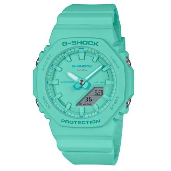Casio G-Shock Armbanduhr Quarz ana digi Resinband türkis GMA-P2100-2AER