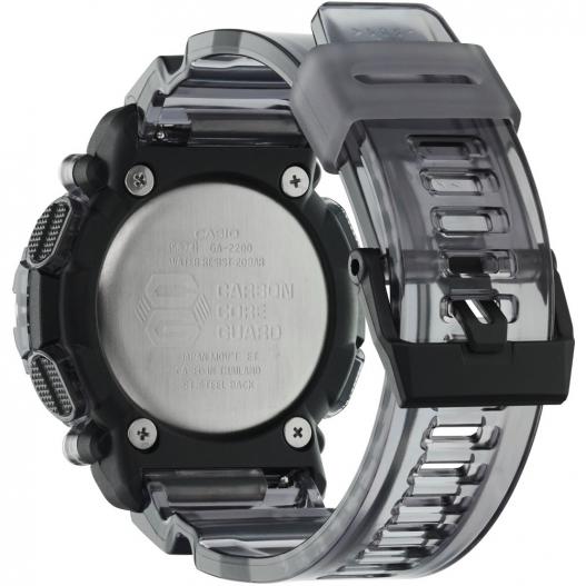 Casio G-SHOCK Armbanduhr Sound Wave transparent schwarz GA-2200SKL-8AER