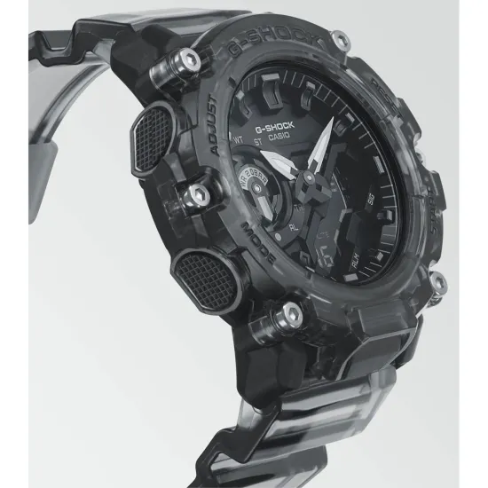 Casio G-SHOCK Armbanduhr Sound Wave transparent schwarz GA-2200SKL-8AER