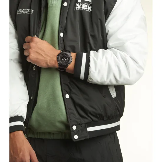 Casio G-SHOCK Armbanduhr Sound Wave transparent schwarz GA-2200SKL-8AER